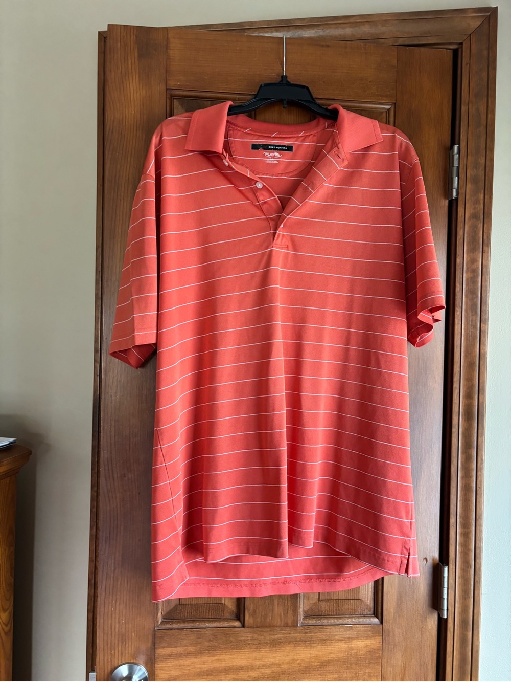 Greg Norman Collection Coral Stripe Polo Shirt - Men's